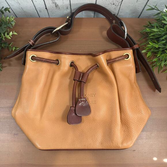 Dooney & Bourke Leather Drawstring Bucket Bag - Picture 1 of 10